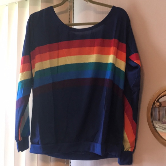 Navy with Rainbow 🌈 Shirt - Picture 2 of 2